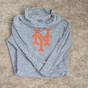 Women's NY Mets Cowlneck Sweater